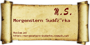 Morgenstern Sudárka névjegykártya